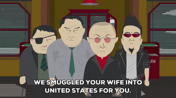 thugs threatening GIF by South Park 