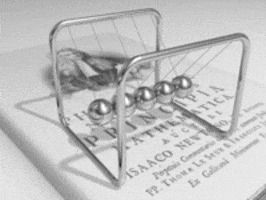 physics newtons cradle GIF