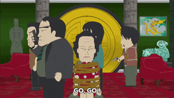 asians running GIF by South Park 
