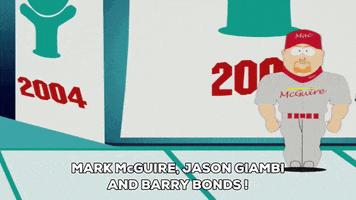 barry bonds baseball GIF by South Park 