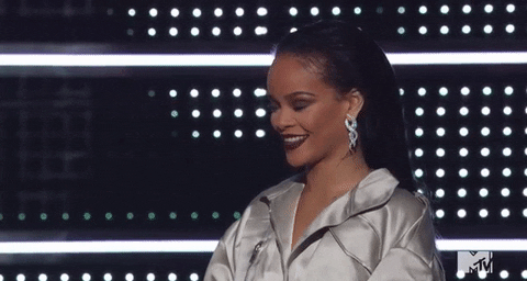 rihanna smiling GIF by 2017 MTV Video Music Awards