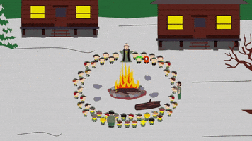 circle fire pit GIF by South Park 