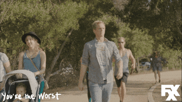 scared chris geere GIF by You're The Worst 