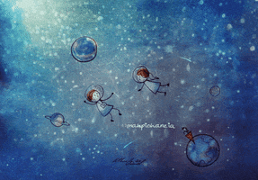 vimalchandran #love #illustration #space #astro GIF