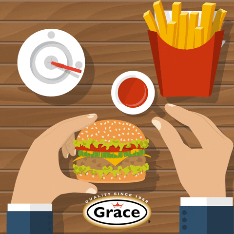 animation eating GIF by Grace Foods 