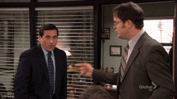 gifsco the office gifsco talk shit get hit GIF