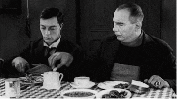 julian coffee sugar buster keaton overload GIF