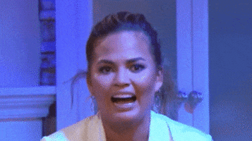 Scared Chrissy Teigen GIF by The Meredith Vieira Show