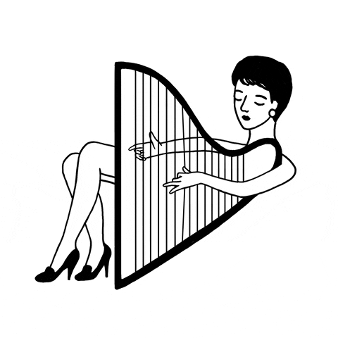 harp GIF by Laurène Boglio