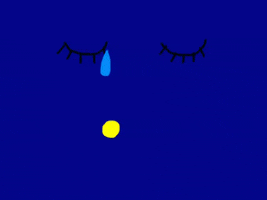 Sad Blue Tears GIF by Barbara Pozzi