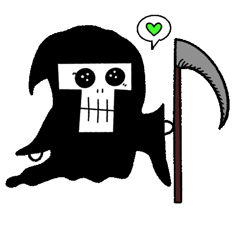 Grim Reaper Love Sticker