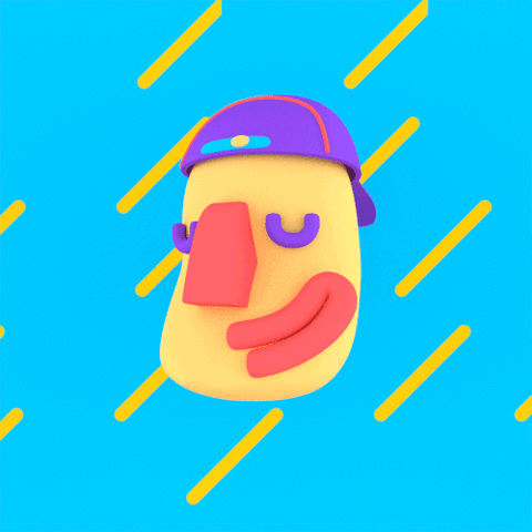 galindez dance head pastel bouncing GIF