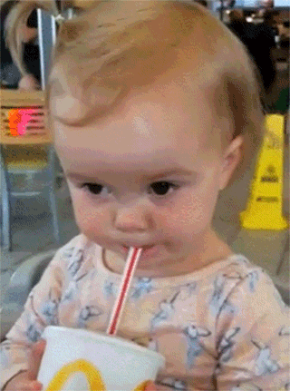 Baby Drinking GIF by reactionseditor - Baby Drinking GIF by reactionseditor
