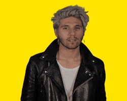 Video gif. A young man in a leather jacket points at us and gives two thumbs up. Text, "You got this."