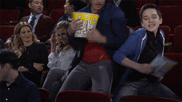 movie theater popcorn GIF by Fuller House