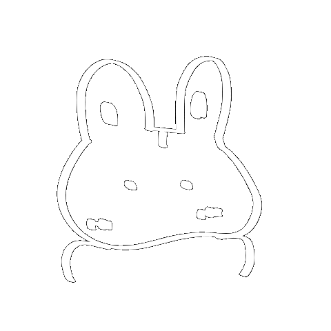 Rabbit うさぎ Sticker by Illustrator.aki