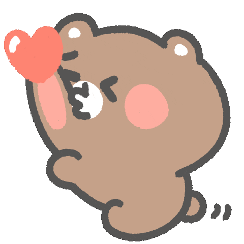 Bear Kiss Sticker