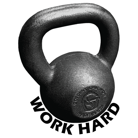Work Hard Sticker by Goldens' Cast Iron