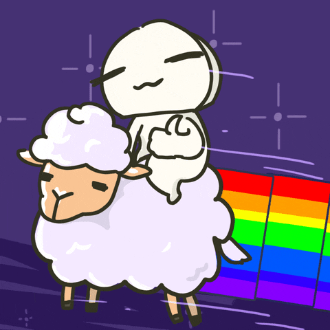 Rainbow Sheep GIF