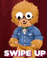 Swipe Up Teddy Bear GIF