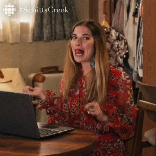 user selected gif to show the mood of excited