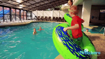 Jumping Water Park GIF by The Breakers Resort