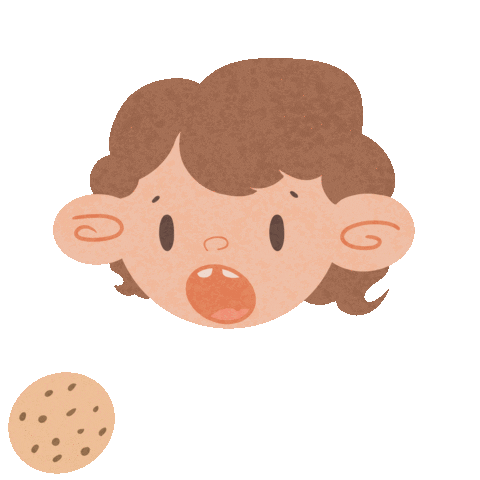Chocolate Chip Cookies Eating Sticker by Eye.ow.art