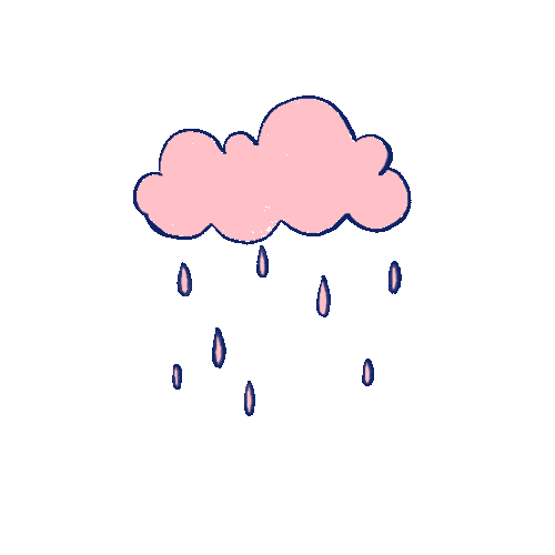 Raining Rainy Day Sticker by Ontungc