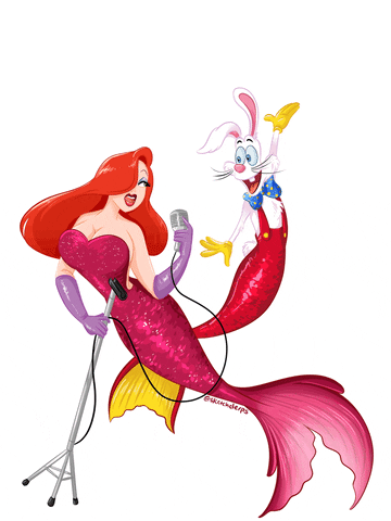 Sing Roger Rabbit GIF by Mermaid Ginger, The Koi Queen
