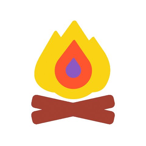 Fire Camping Sticker by Kamino vzw