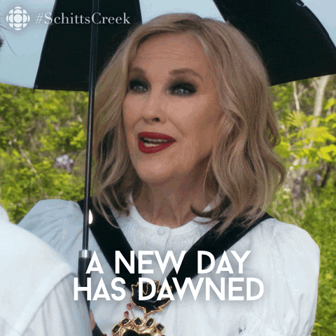 Dawning Schitts Creek GIF by CBC - Find & Share on GIPHY