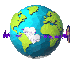 Around The World Spinning Sticker by NeighborlyNotary®