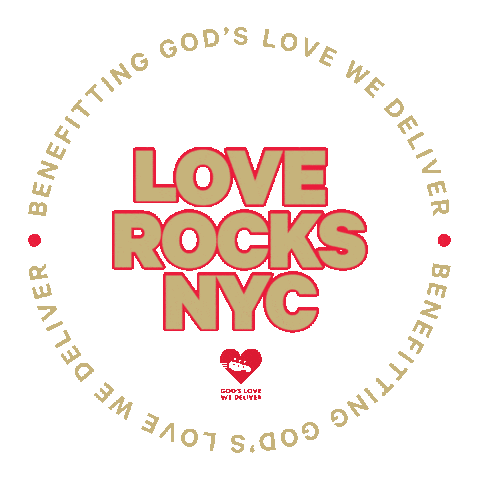 Rock And Roll Nyc Sticker by God's Love We Deliver