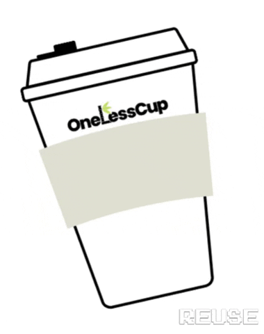 onelesscup coffee green cup sustainable GIF