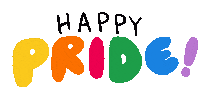Happy Gay Pride Sticker by Books2Door