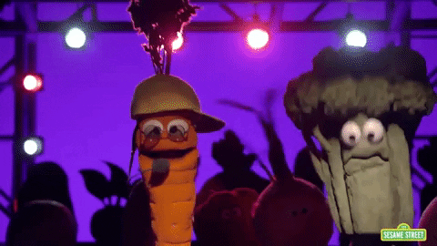 dancing vegetables