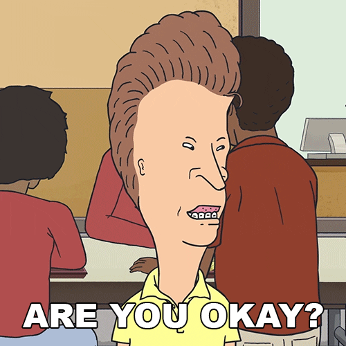 Are You Okay Beavis And Butthead GIF by Paramount+