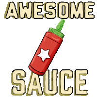 You Are Awesome Sriracha Sauce Sticker by GIPHY Studios Originals