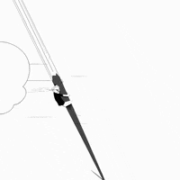flying black and white GIF by Antony Hare