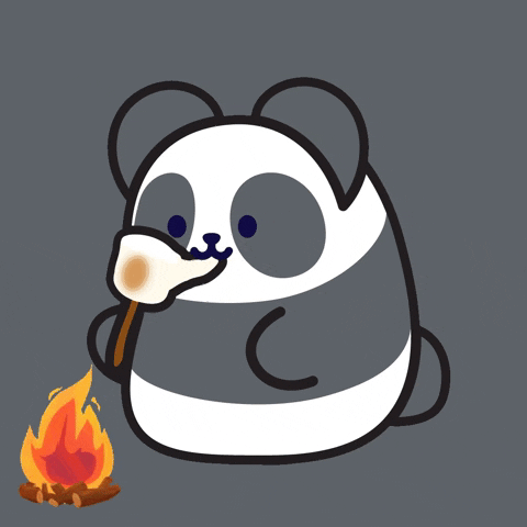 anirollz anirollz pandaroll panda eating marshmallow GIF