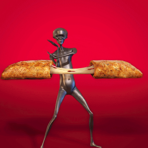 hotpocketsofficial pizza alien pepperoni pizza rolls GIF