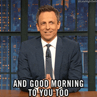 Good Morning Lol GIF by Late Night with Seth Meyers