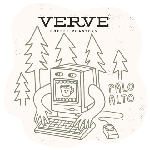 Palo Alto Robot Sticker by Verve Coffee
