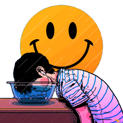 Sad Rain Sticker by CJroblue