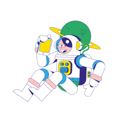 Space Astronaut Sticker by Liqueedo