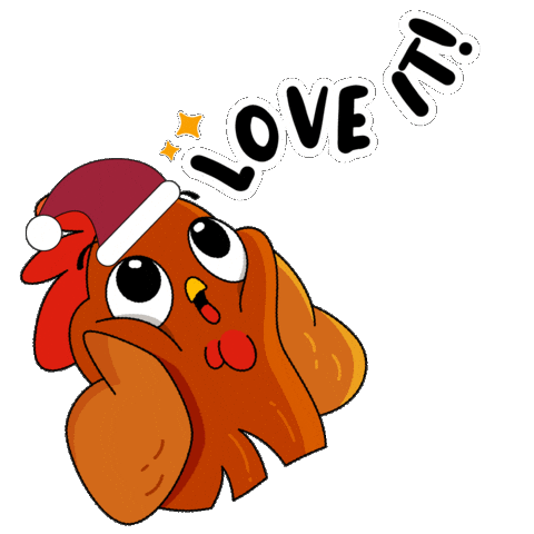 Christmas Chicken Sticker by Chew's Egg