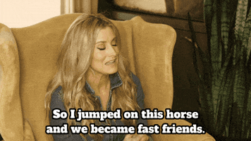 StephanieQuayle lol friends behind the scenes horses GIF