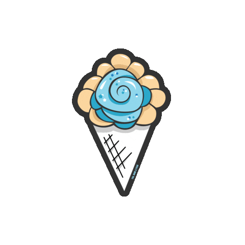 Ice Cream Rose Sticker