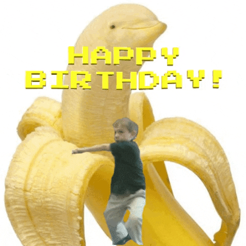 Banana Weird Birthday GIF by MOODMAN