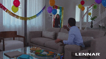 lennar party surprise scare landlord GIF